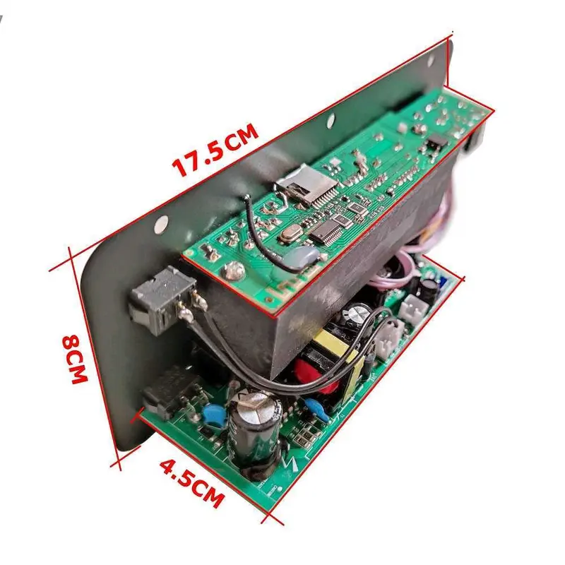 TaffSTUDIO Amplifier Board Audio Bluetooth USB FM Subwoofer DIY 400W - D10OK  Bagi Anda penggemar musik dan sering berpergian menggunakan kendaraan pribadi, audio amplifier Koneksi TF Card, USB Flashdisk, dan Bluetooth termasuk remot 4