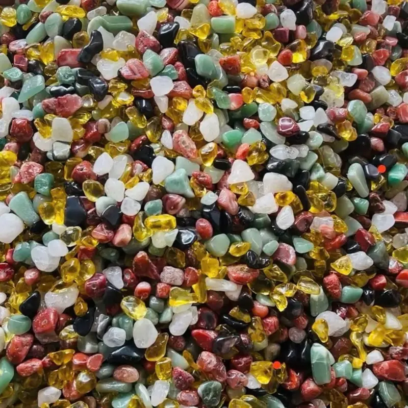1kg đá thạch anh phong thủy míc màu