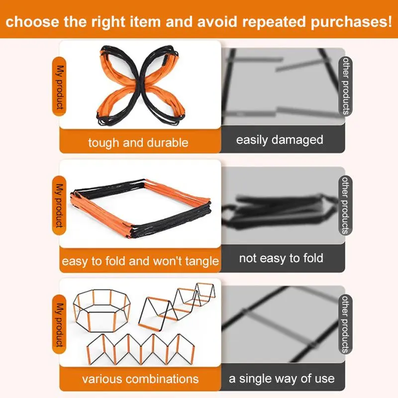 Agility Training Ladder, Agility Training Equipment with Storage Bag, Mother's Day Gift, Gym Gear, Speed Training Equipment for Football, Running, Jumping, Footwork Training 2