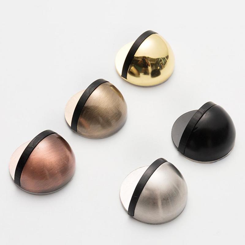 Product Introduction of Door Stopper Non Punching Sticker Stainless Steel Rubber Door Stopper Door Holders Catch Floor Mounted Anti-collision Door Stop 11