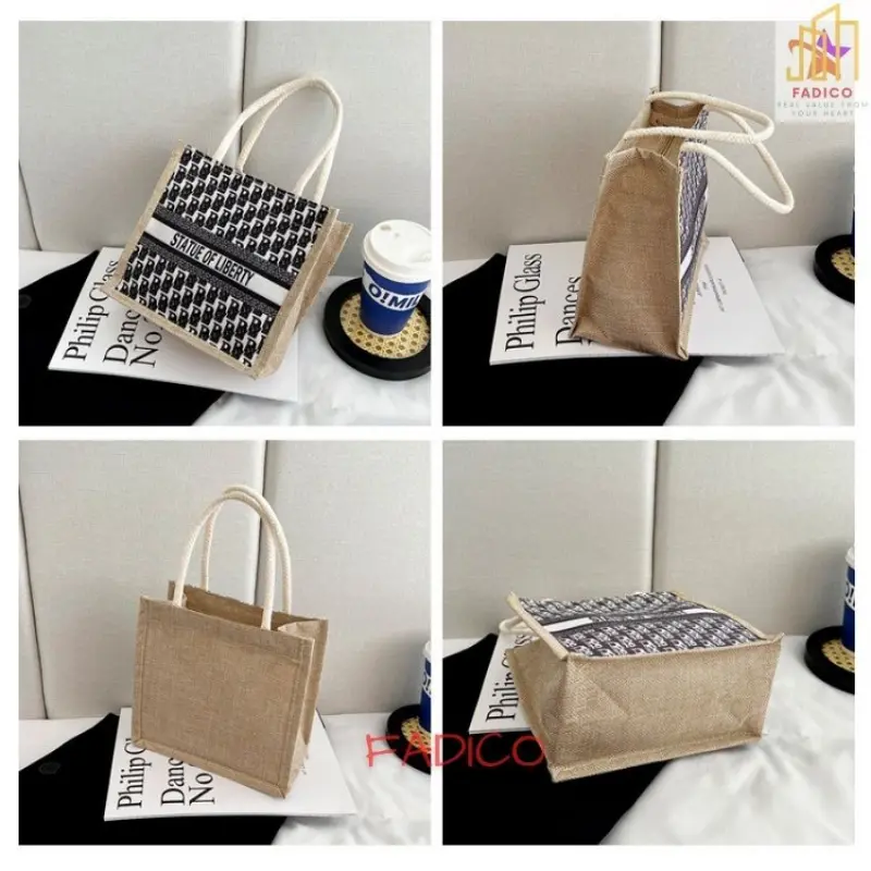 Túi cói mini,Túi xách nữ,túi xách mini vải cói phong cách VINTAGE, phù hợp đi làm đi chơi, thân thiện với môi trường 4