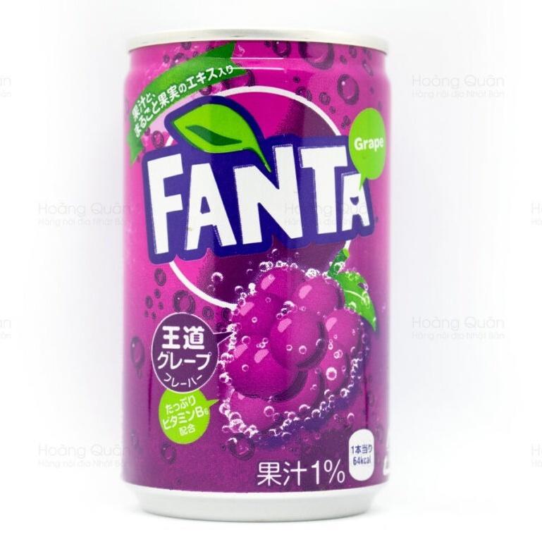 Nước Ngọt Nhật Bản Fanta vị nho và vị cam lon 160ml 2