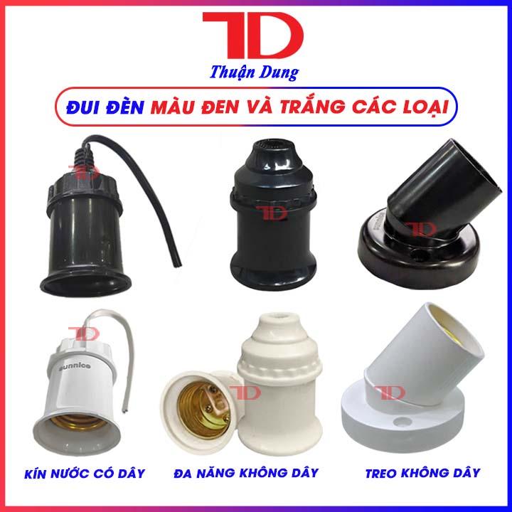 Đui đèn E27 chống nước độ bền cao tiếp xúc tốt, Chuôi xoáy gắn tường, Đuôi đèn treo, Thuận Dung