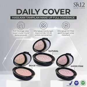 Daily Cover SR12 BPOM Bedak Padat Mengandung SPF Mengandung Niacinamide Awet Dan Tahan Lama