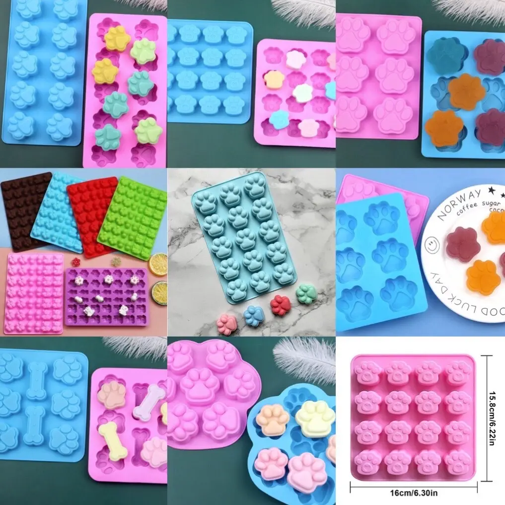 ￼HCM-KHUÔN SILICON 6,7,8,10,15,16,42 CHÂN MÈO, CHÂN CHÓ DỄ THƯƠNG BỘI SHOP