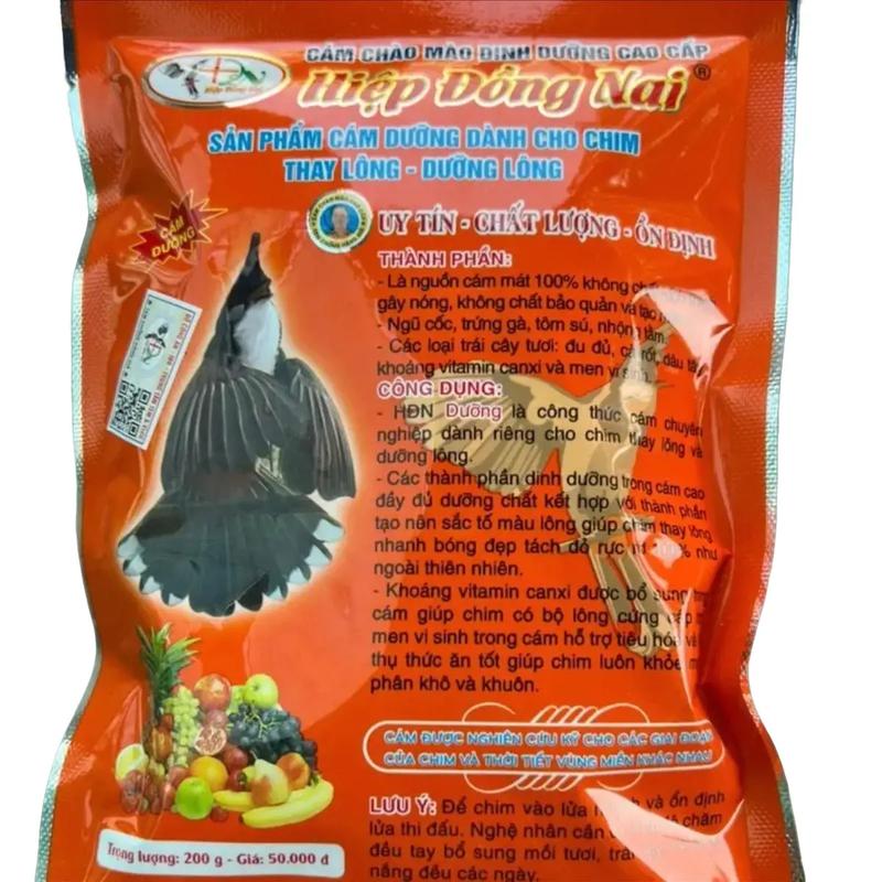 Gói cám dưỡng Hiệp Đồng Nai cho chim thay lông