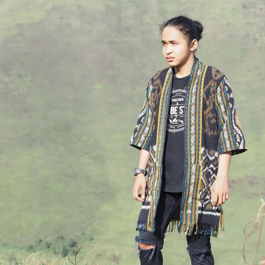 Hodie tenun free ikat kepala motif random A05 Pria