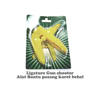 Gunshooter Alat Bantu Pemasangan Karet Behel Plastik Kuning