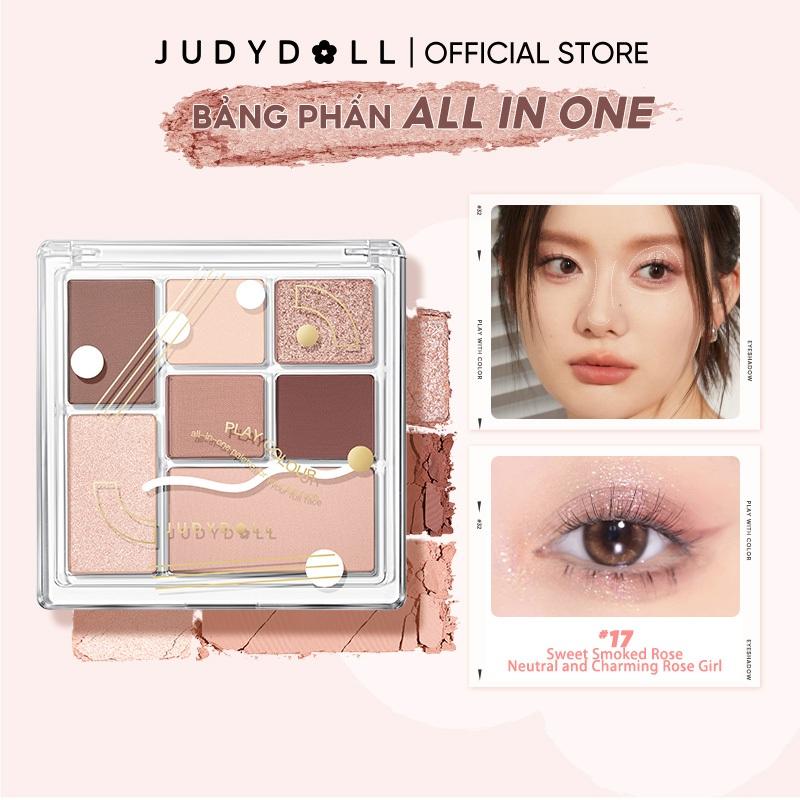 JUDYDOLL Bảng phấn mắt 7 màu Play Color ALL-IN-ONE Palette Tiện lợi Đa năng 8.5g