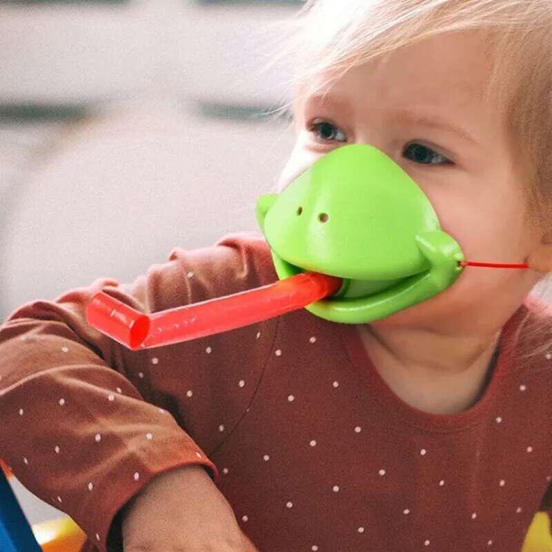 Product Introduction of 1 Set Chameleon Lizard Mask Wagging Tongue Lick Cards Board Games for Children Kids Birthay Party Favors Funny Desktop Game Toys 8