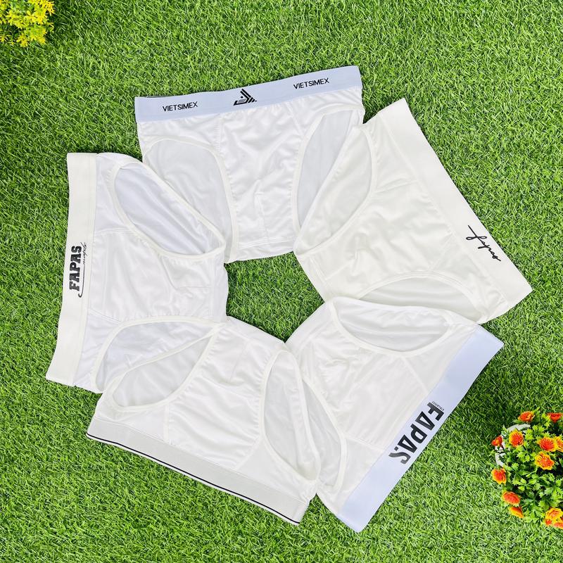 Combo 5 quần sịp tam giác, sịp chéo nam MÀU TRẮNG mix nhiều cạp đai khác nhau(cho chọn mẫu)