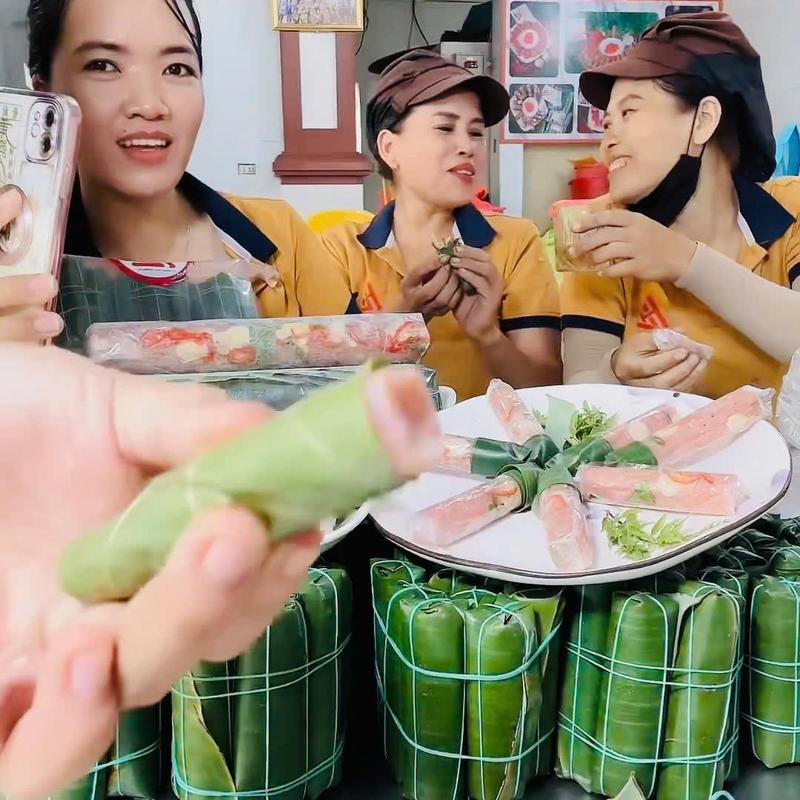 (SP chỉ gửi được Miền Bắc và Trung): Nem Chua Hậu Len 5 Chục cái chua cay chuẩn vị thanh hoá nem 3