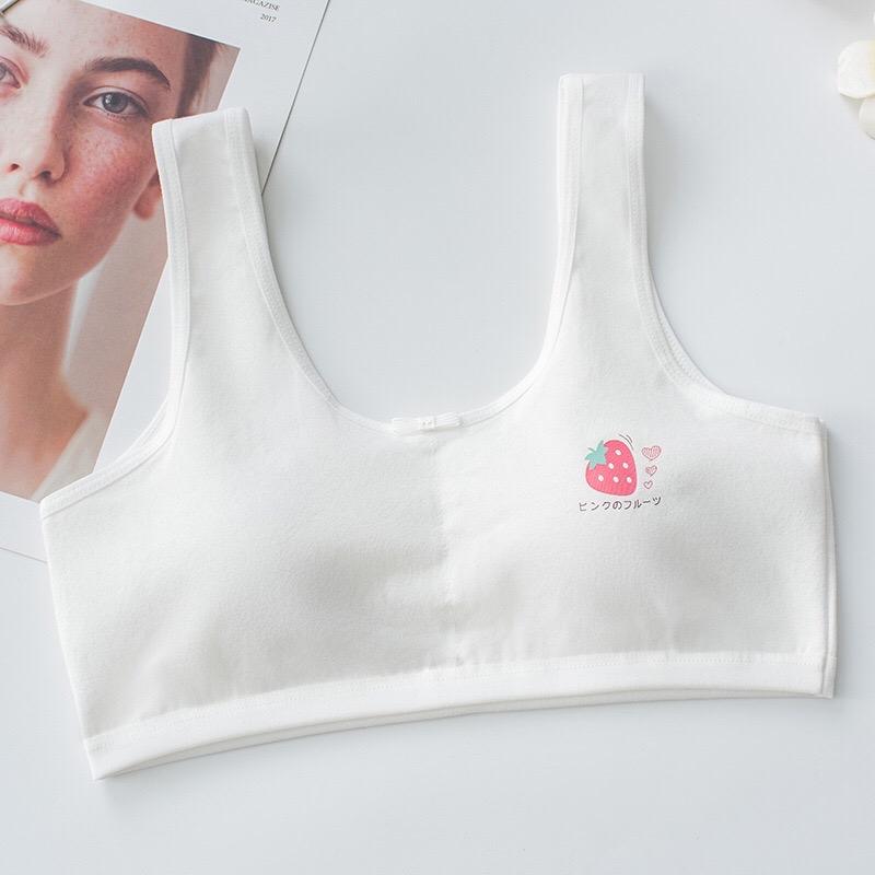 Áo lá học sinh cotton đẹp chất mát xuất Hàn thích hợp cho bé mới lớn dậy - áo lót học sinh cấp 1, 2 3