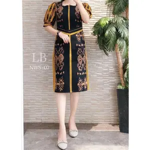 dress tenun,dress pesta tenun