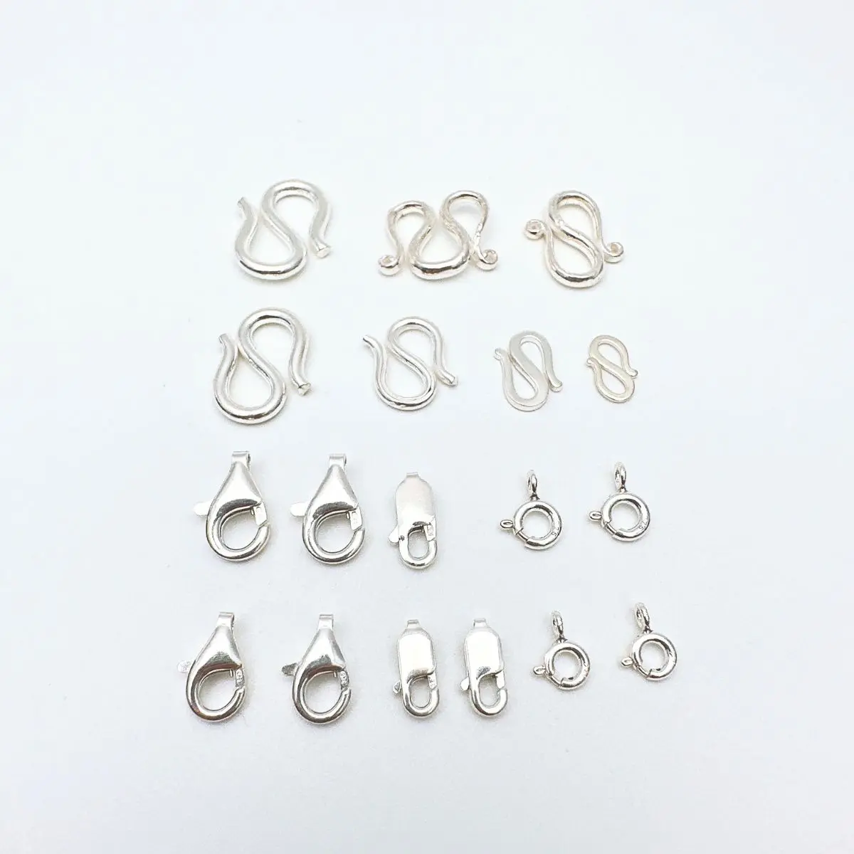 Móc khóa dây chuyền bạc Bạc Thanh Thủy móc lắc tay lắc chân bạc tròn vuông chữ S chất liệu bạc ta nguyên chất