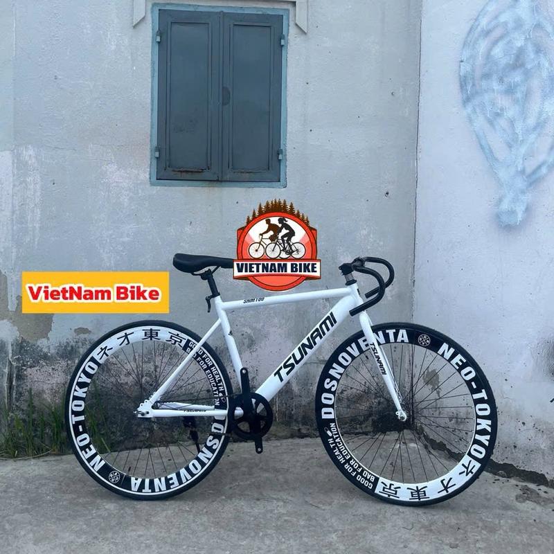 Xe Đạp Thể Thao Fixed Gear và single Tsunami SNM 100 dán tem vành tokyo ( có strap và đồ lắp) Gắn Xe Đạp Đạp Xe Đạp Sports