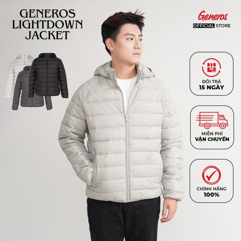 Áo Khoác Jaket 3 Lớp GENEROS MF010124010 Áo phao Nam 3 Lớp Có Mũ Giữ Ấm Tốt Phong Cách Thể Thao Menwear
