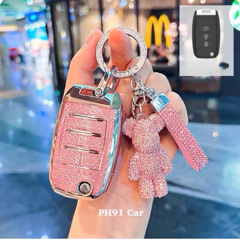 (Chìa Gập 3 nút) Ốp chìa khoá Kia Morning, Kia Soluto, K3, Rondo, Rio, Seltos, Sorento, SONET Móc Khóa bocchi a