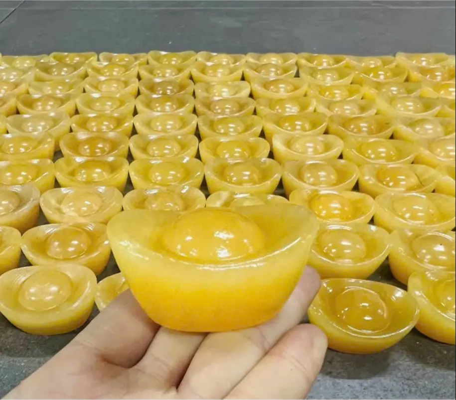 Thỏi Vàng Đá Ngọc Hoàng Long,Thỏi Vàng Phong Thủy Thần Tài May Mắn 3cm 4cm và 5cm