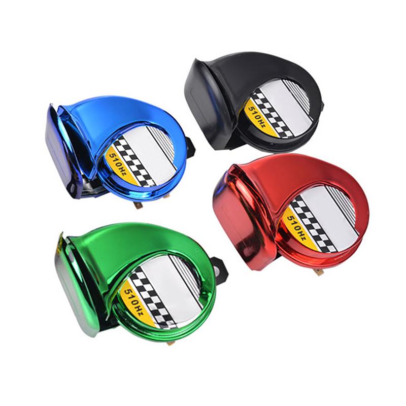 Product Introduction of Universal 12V DC Motorcycle Car Horn Loud Pressure Klaxon Speaker Waterproof 130db Snail Cry Air Horn for Car Motorcycle Clarion 6