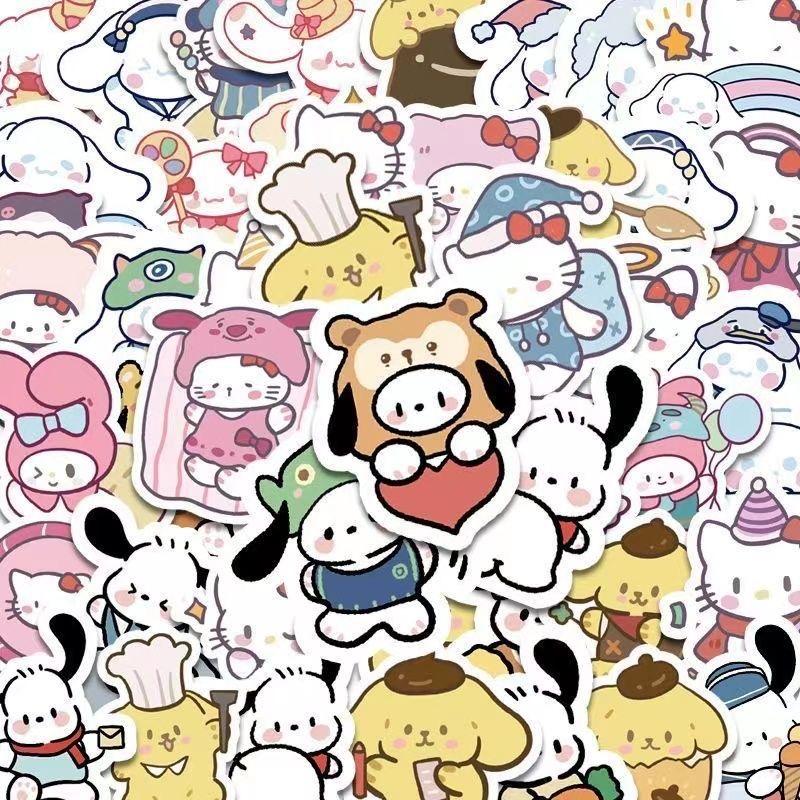 Product Introduction of Set 100 Sticker Sanrio Vẽ Tay Cute, Nhãn Dán Trang Trí Góc Học Tập, Vali Mũ Bảo Hiểm, Laptop, Phụ Kiện Dễ Thương 12