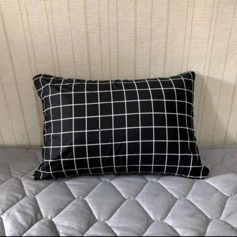 Paket 1 Set Bantal Guling  Setara Bantal Tidur Hotel Silicon / Bantal Motif Kotak 3