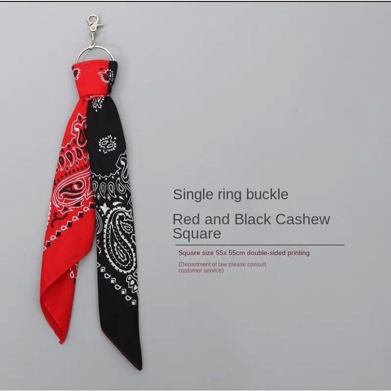 Khăn Bandana Biker Paisley, HENGS, Hai Lớp Eo, Dây Chuyền Ví Kim Loại, Màu Tương Phản, Khăn Trùm Đầu, Móc Chìa Khóa, Thắt Lưng Quần Dây Chuyền Quần Hai Lớp, Thiết Kế Hoa Hạt Điều, Thương Hiệu Thời Trang Đường Phố,  Phong Cách Hip Hop Cổ Điển