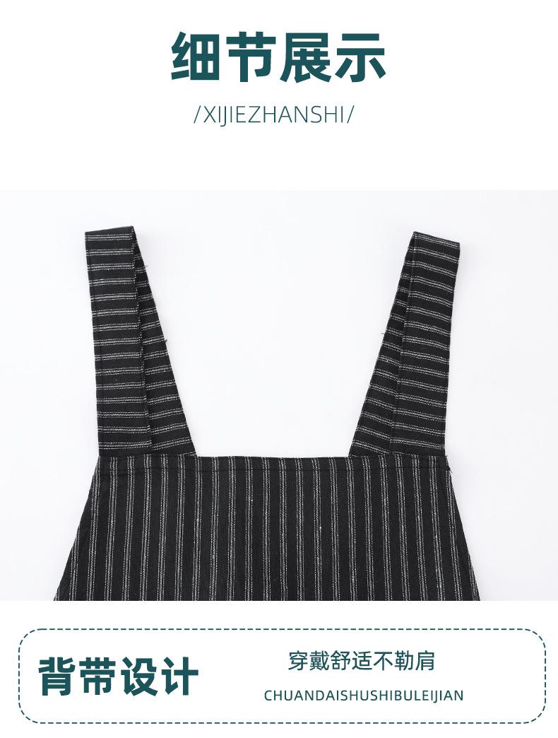 Product Introduction of Apron Polyester Cotton Lightweight Breathable Small Short Apron Work Clothes Printing Printing Korean Style Unisex 4