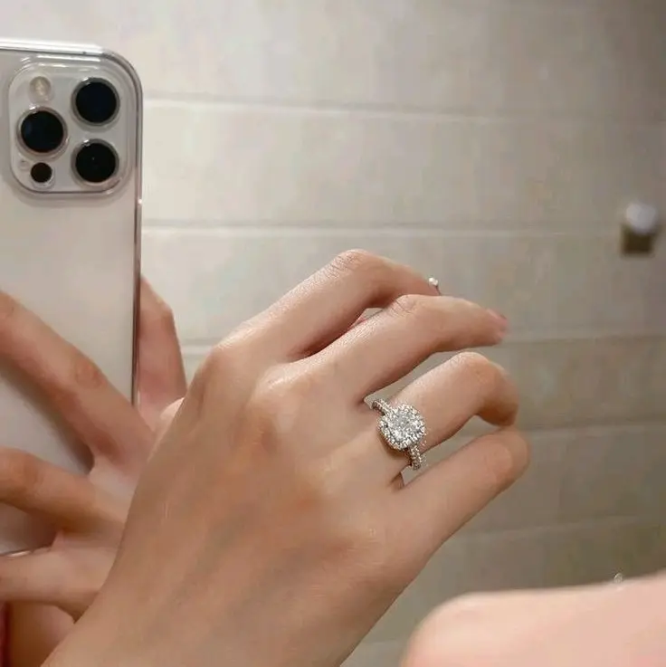 Cincin diamond full mata bentuk kotak terlaris 2