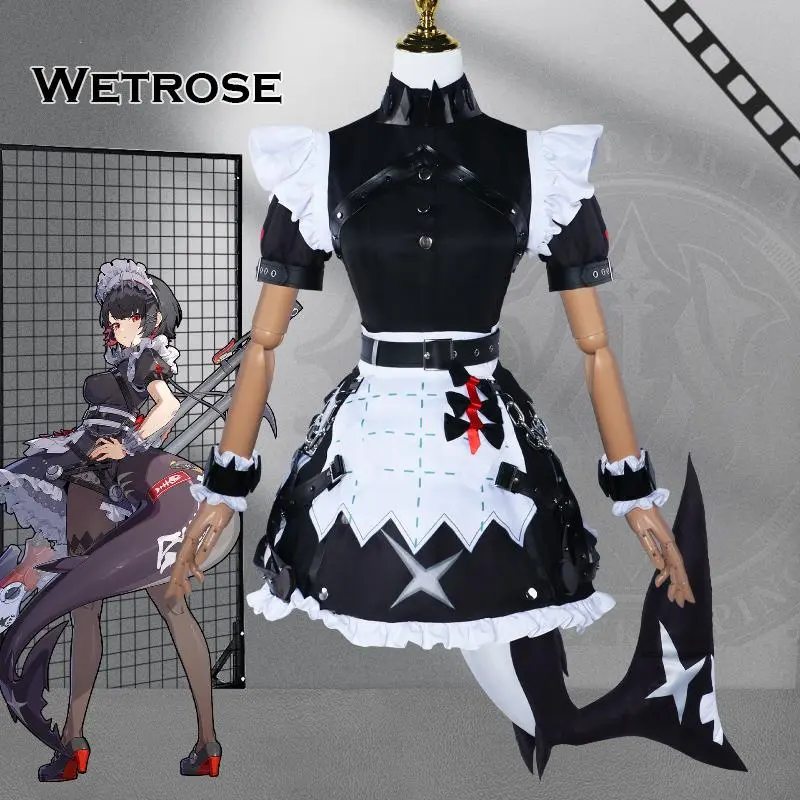 Trang Phục Cosplay Hầu Gái Glen, Khu Zero Zero zzz Không Có Zenless, Bộ Áo Liền Quần Trơn Cho Nữ, Bộ Đầy Đủ, Tóc Giả Đuôi Halloween, Được Bán Bởi Wetrose