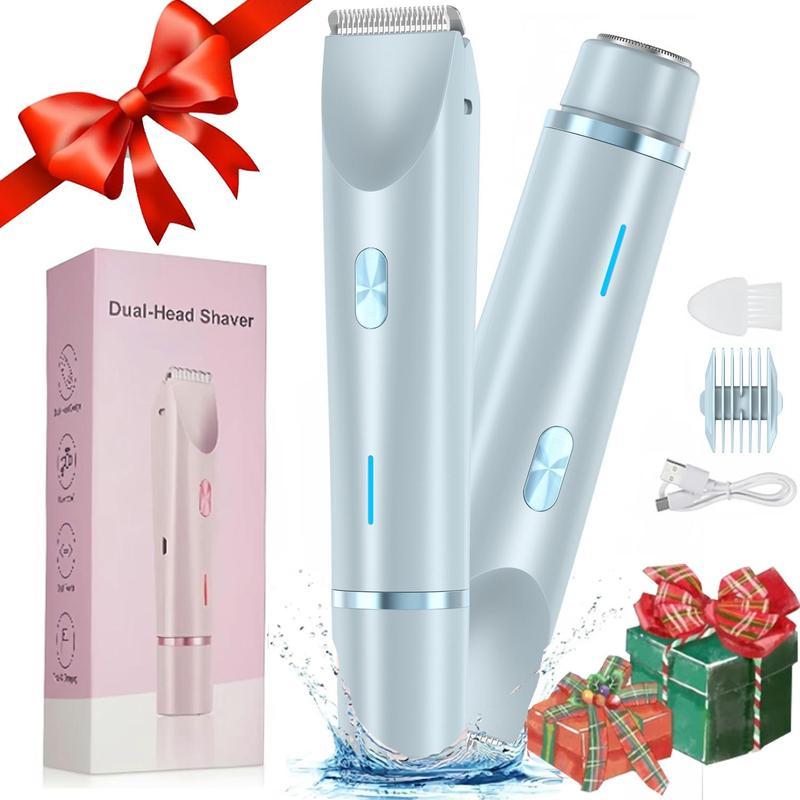 Product Introduction of 2-In-1 Electric Hair Trimmer Kit, 1 Count IPX7 Waterproof Hair Trimmer, Wet & Dry Use, USB Rechargeable Gentle Hair Removal Tool for Women 3