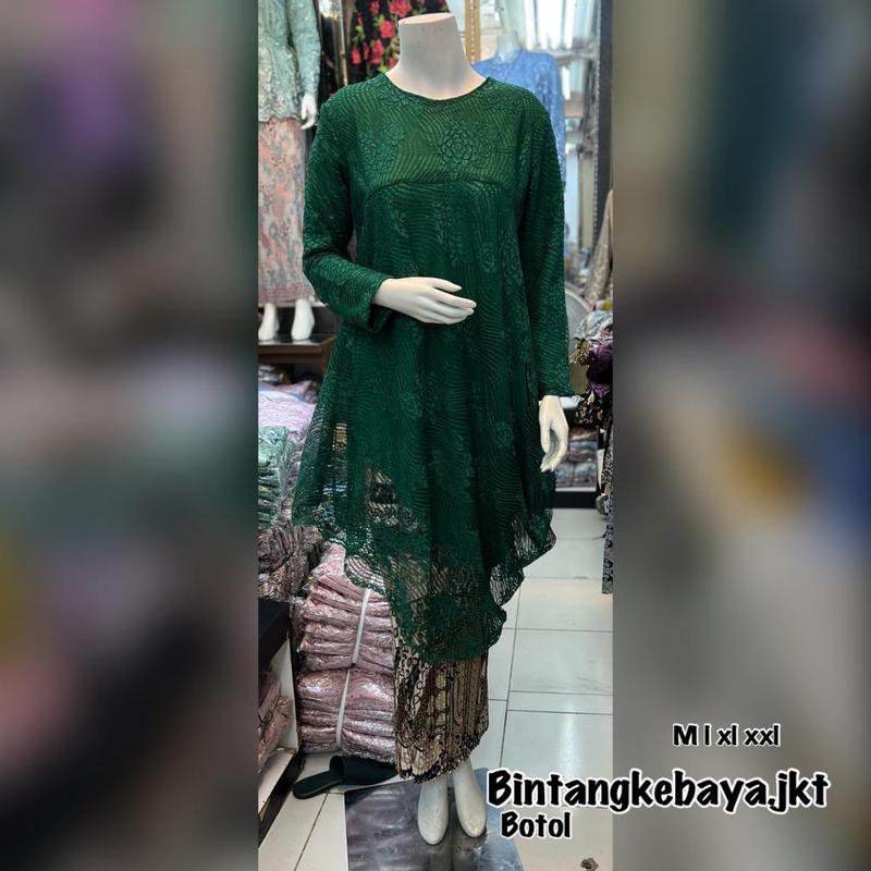 KEBAYA BRUKAT TUNIK MIRING KEBAYA TUNIK BROKAT KEBAYA TUNIK MODERN KEBAYA TUNIK 7