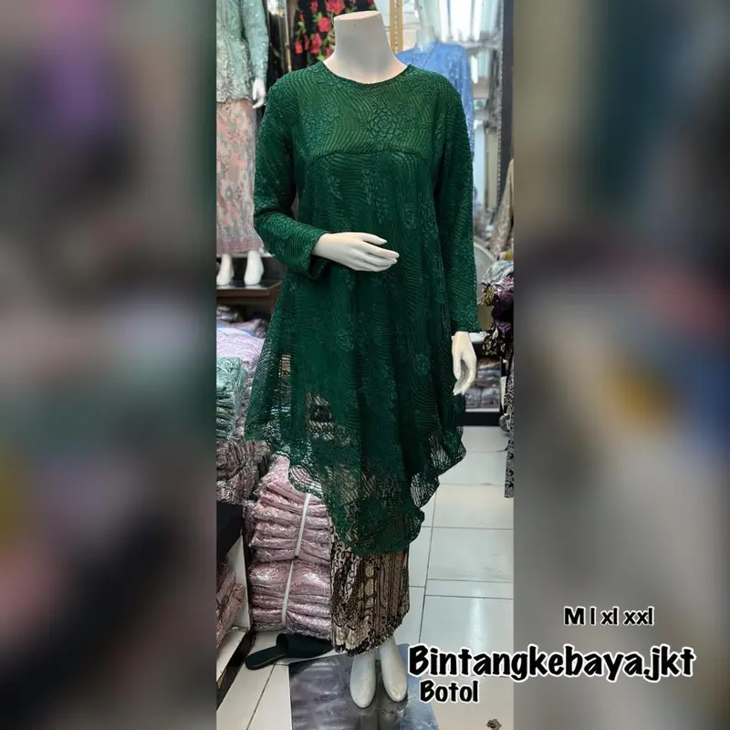 KEBAYA BRUKAT TUNIK MIRING KEBAYA TUNIK BROKAT KEBAYA TUNIK MODERN KEBAYA TUNIK 6