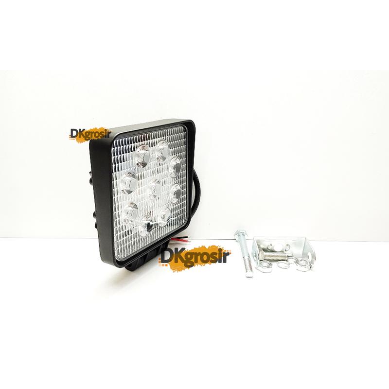 Lampu tembak sorot LED Worklight 9 mata cahaya Putih KOTAK BULAT 3