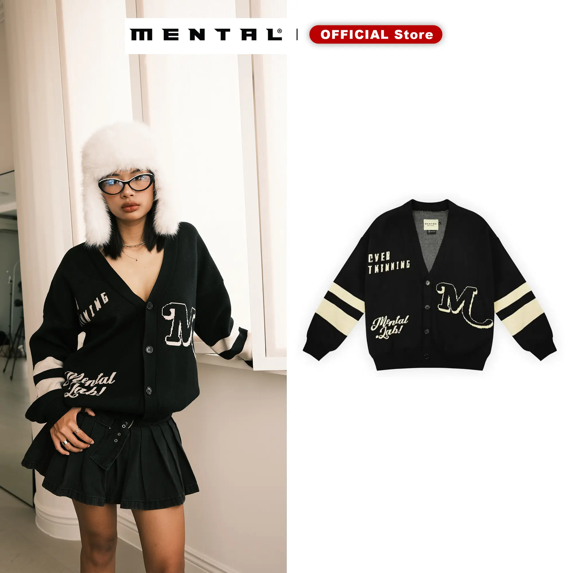 Áo Khoác Cardigan Len cao cấp MENTAL STRIPES KNIT CARDIGAN