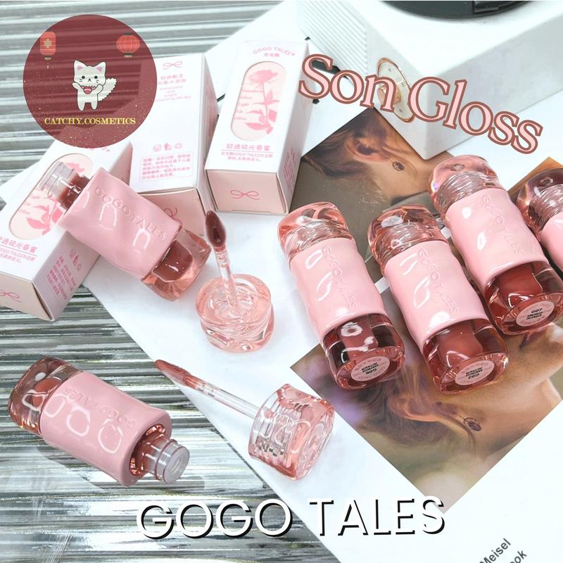 [GOGO TALES] Son Bóng Dạng Gloss GOGO TALES Viên Đá Hồng Translucent Glaze Light Lip Gloss Độ bóng cao (GT687)