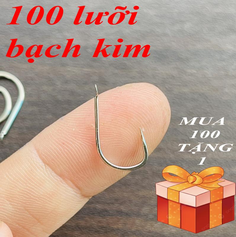 [không ngạnh]100 cái lưỡi MÀU TRẮNG siêu cường - câu cá tự nhiên tổng hợp size bé