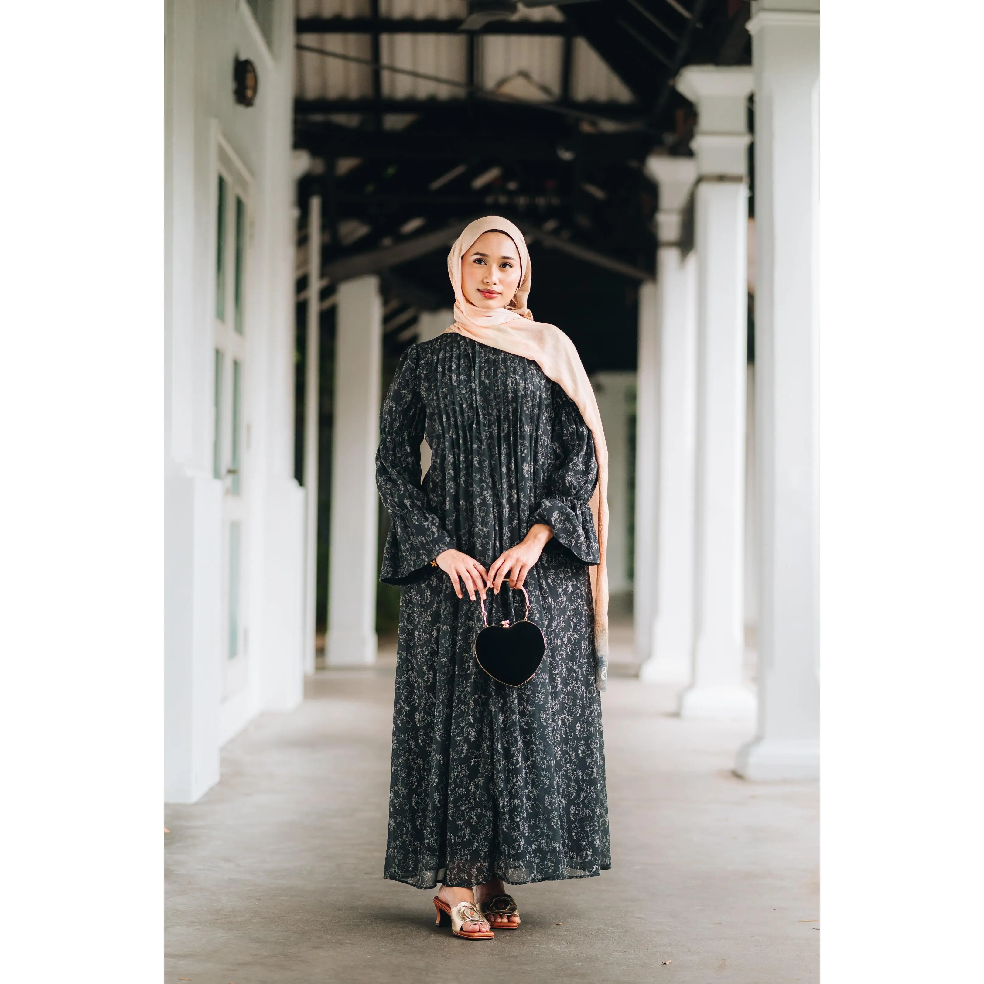 Ellise Chiffon Dress - Floral Reverie TheBubblyGem Collection