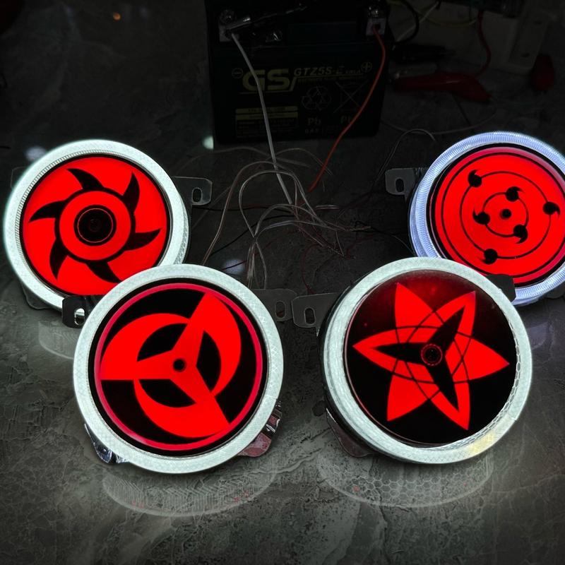 Vòng đèn mắt xoay sharingan chế bi led 3inch (1 bộ gồm vòng và mắt xoay)