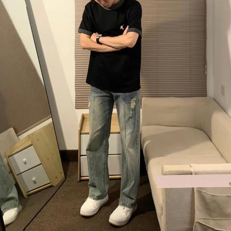 Quần jean nam form suông, ống đứng chất liệu cao cấp, co dãn bền màu, hàng VNXK, có ảnh thật