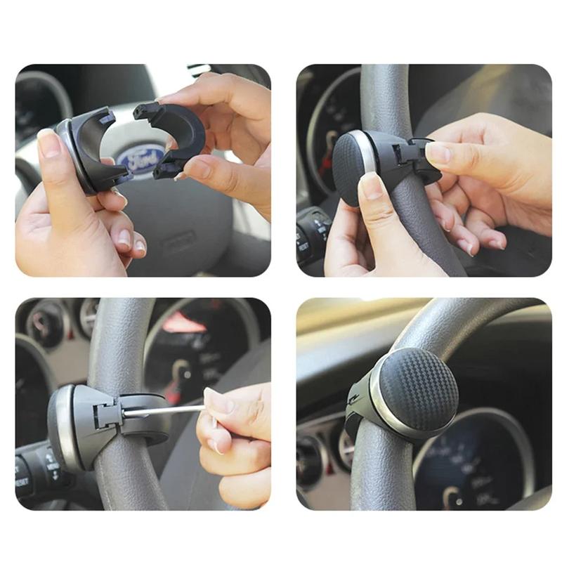 Bọc Vô Lăng Chống Trượt, Cho Xe Hơi, Núm Xoay, Tay Cầm Tăng Cường, Vỏ ABS + Silica Gel, Xoay 360 ° Tự Do Và Trơn Tru, 1 Cái 7