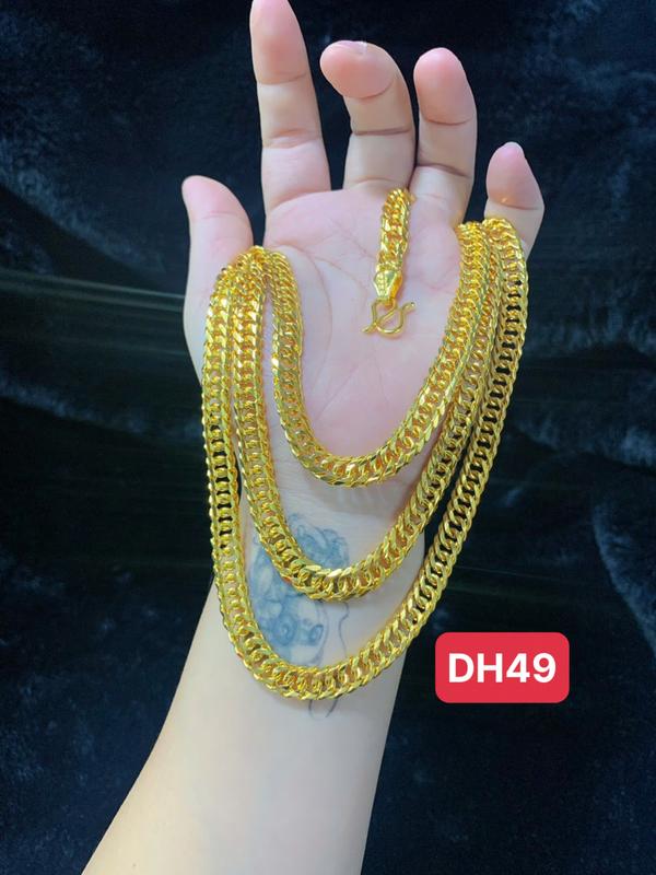 DÂY CHUYỀN khoen LẬT ĐÔI 1 Lượng DH49 màu 24K l PHỔ VÀNG CAO CẤP