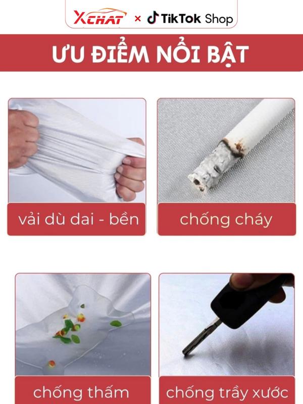 Bạt Phủ Ô Tô 3 Lớp XCHAT Bảo Vệ Xe Khỏi Mọi Tác Nhân, Chống Mưa, Chống Nắng Bảo Hành 1 Năm Cao Cấp 3