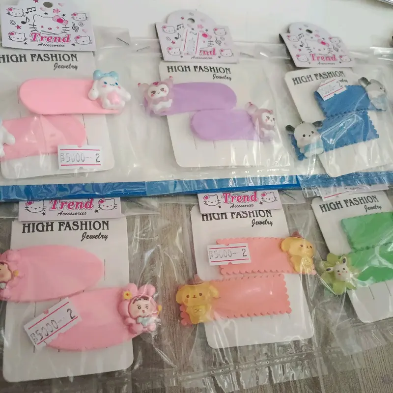 jepit rambut viral anak, jepit korea, jepitunik, souvenir, jepitanlucu grosir, hairclip, jepitanbisa buat jual lagi Penjepit Rambut Karakter Kartun Fashion 1