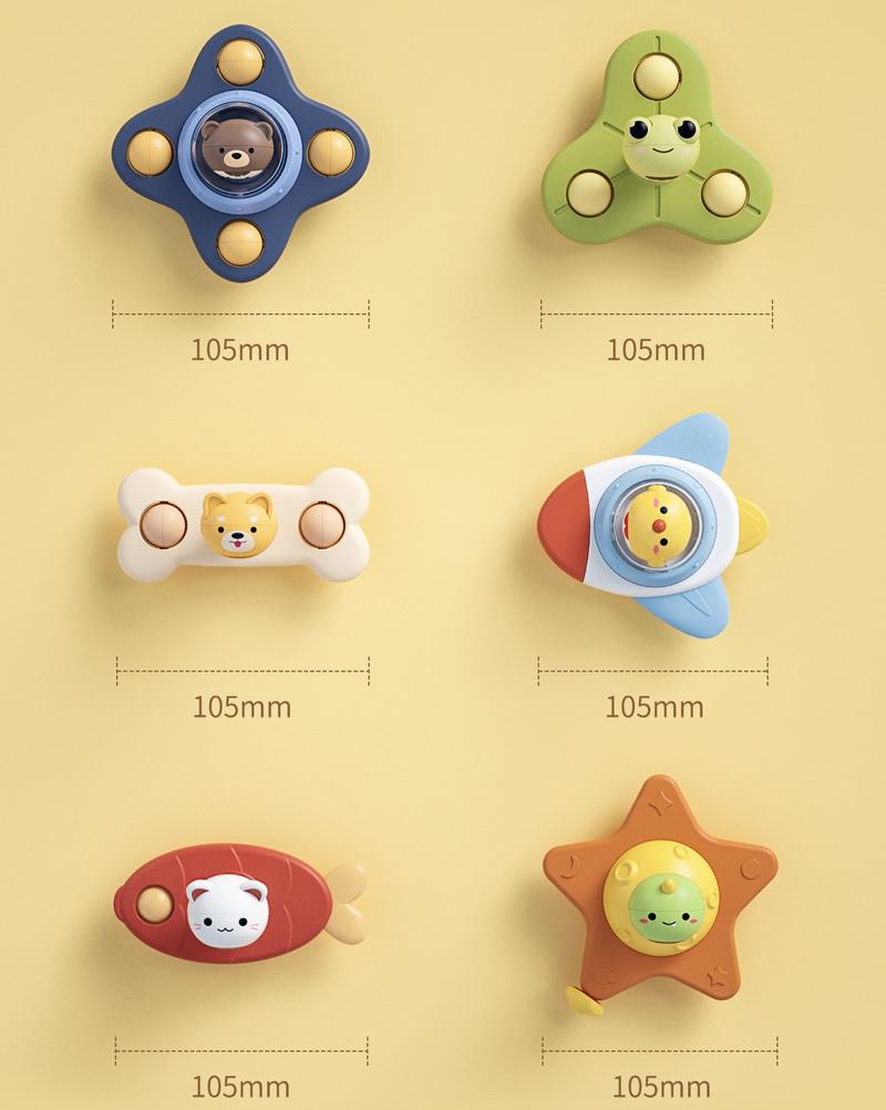 Product Introduction of HAPPYTOYS.888 #C08 Mainan Fidget Spinner Anak Mainan Mandi Bayi Spinner Putar Mainan Genggam Sensor Motorik Bayi 7