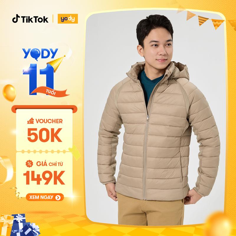 [BẢN MỚI 2025] YODY Áo Phao Nam Phối Nỉ Pro PHM7005