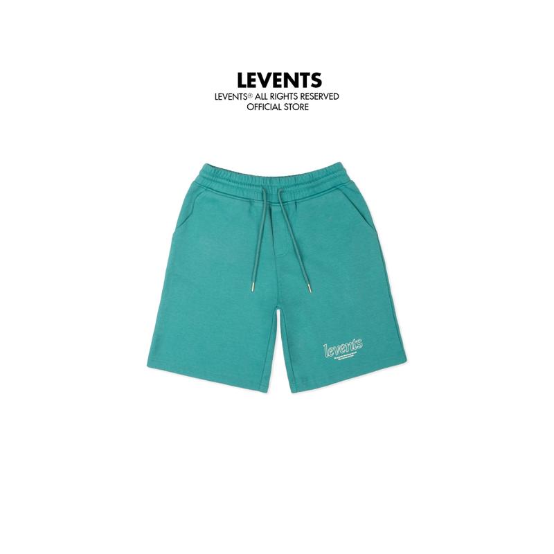  Quần Đùi Levents Play Logo  Green Shortpants Chất Nỉ Chân Cua Unisex Short 