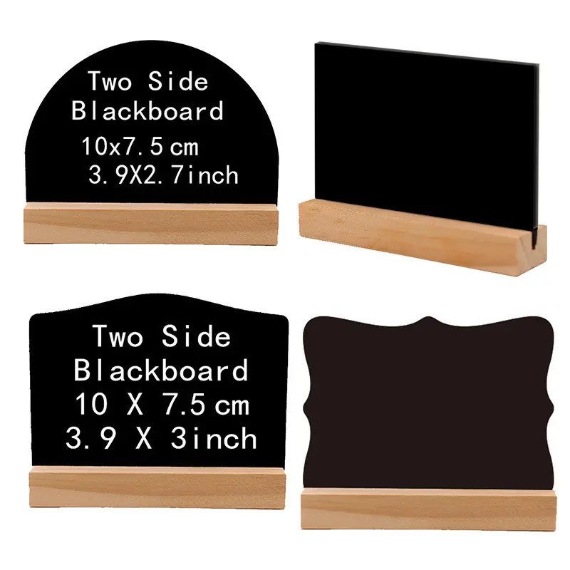 Wooden Double-Sided Blackboard Ornament, Home Bar Counter Message Writing Board