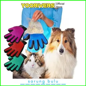 Sisir Bulu Anti Rontok Silicone Pet Glove Sarung Tangan Bulu - Pet Grooming Brush