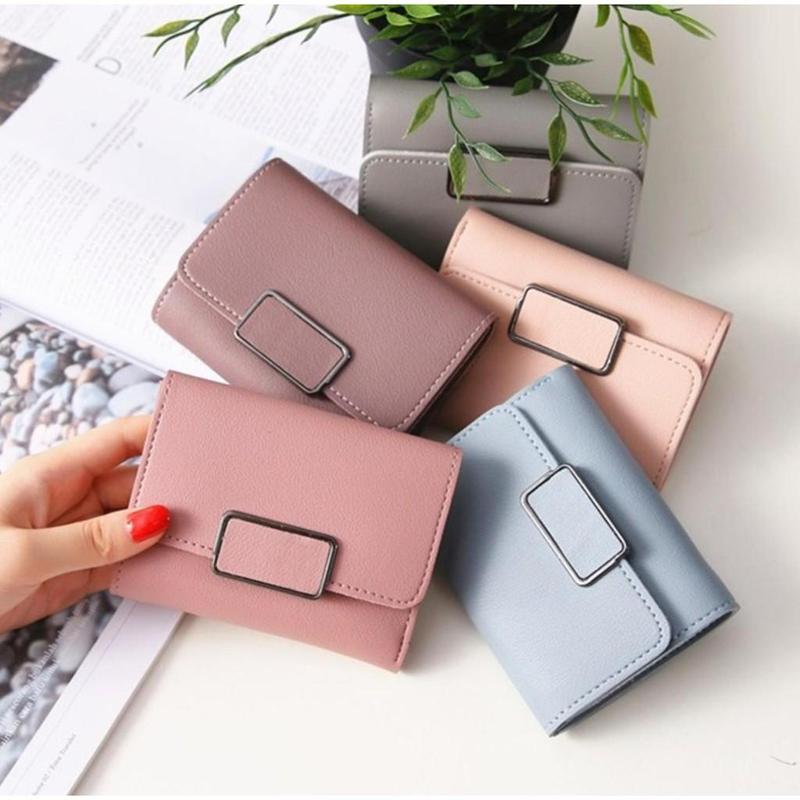 Ví Cầm Tay Nữ Loại Ngắn Khóa Chữ Nhật - Ví Da Nữ Bóp Nữ Mini trangsucpt PTVI102 Nhung Wallet Hình Chữ Nhật